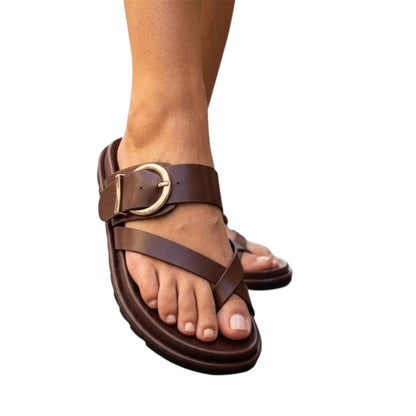Corina Flat Crossover Sandal