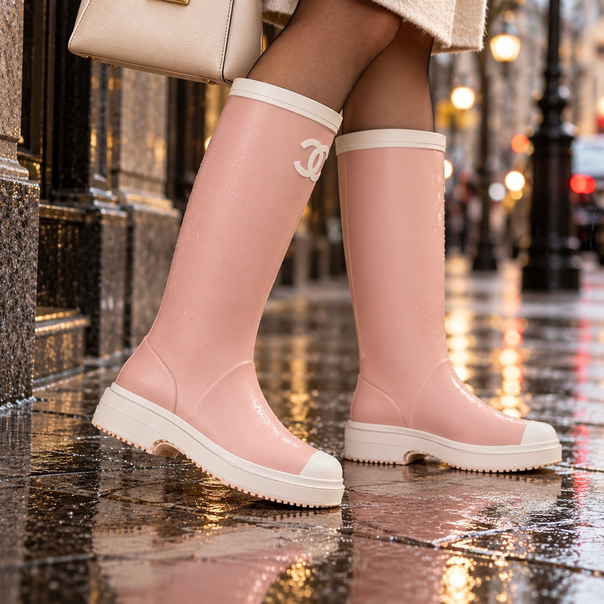 Chanel High Rain Boots