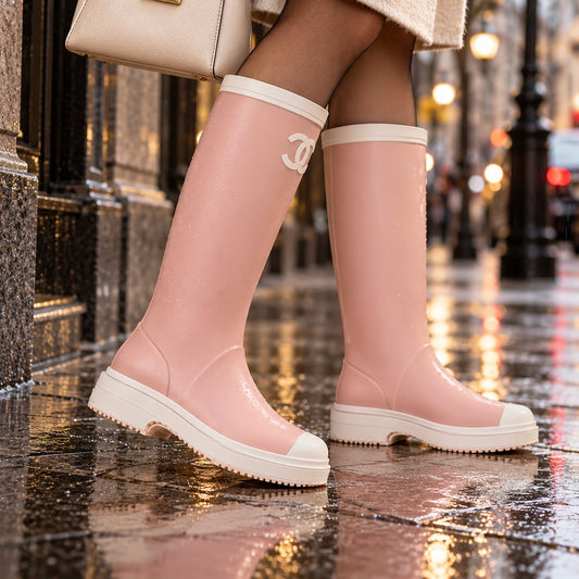 Chanel High Rain Boots