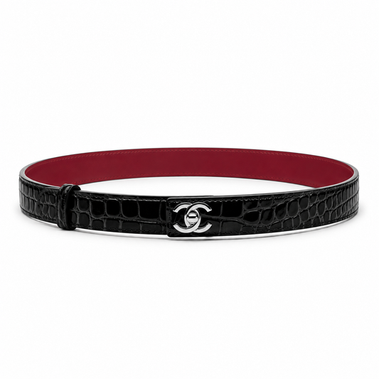 Chanel Croco Leather Belt