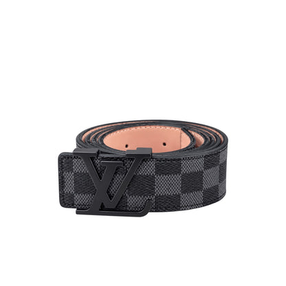 Black LV damier Belt