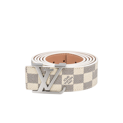 White LV Damier Belt