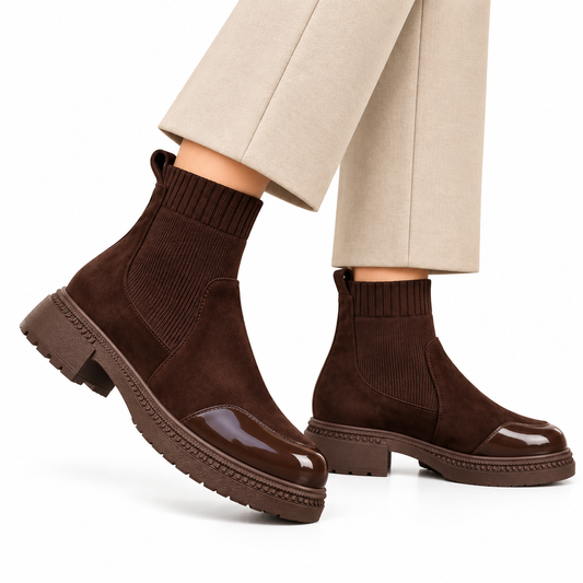 Glossy Sock Boots