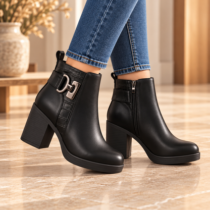 Chunky block-heel boots