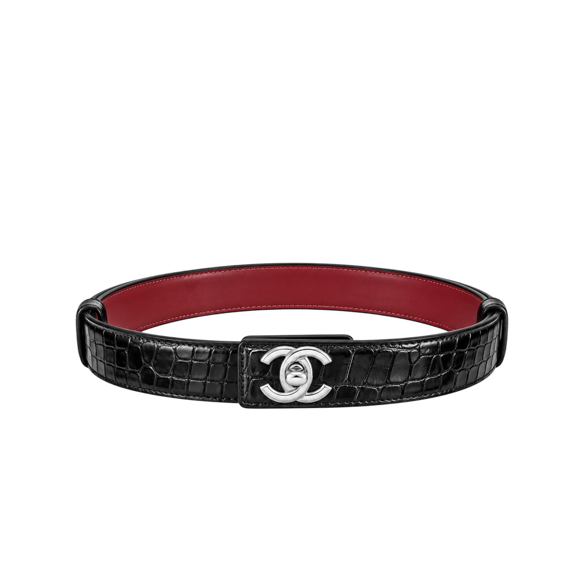 Chanel Croco Leather Belt