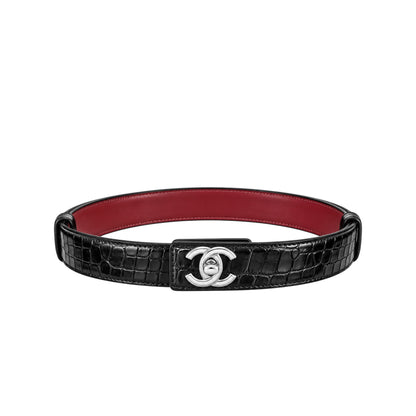 Chanel Croco Leather Belt