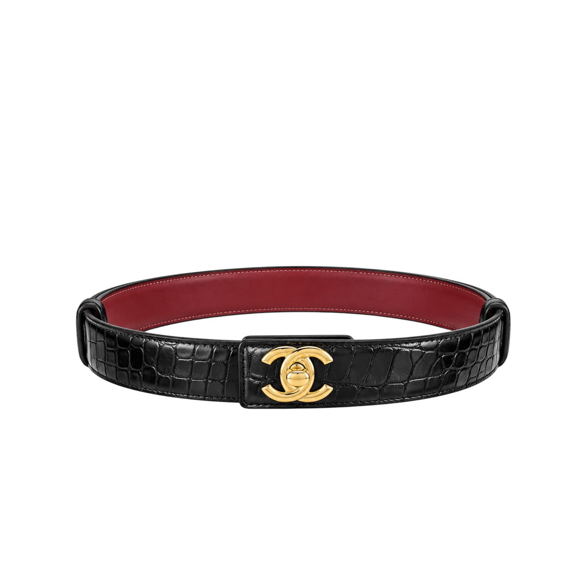Chanel Croco Leather Belt