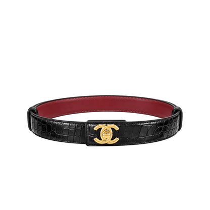 Chanel Croco Leather Belt
