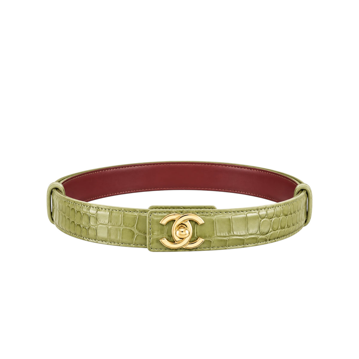 Chanel Croco Leather Belt