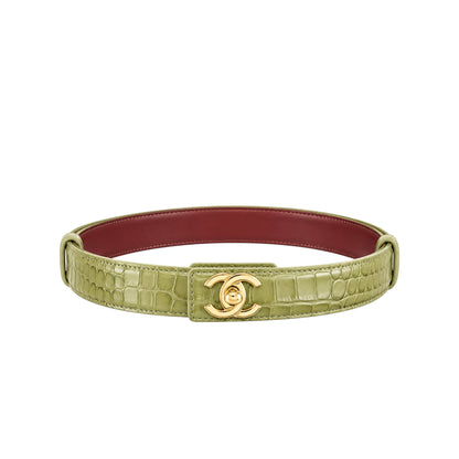 Chanel Croco Leather Belt