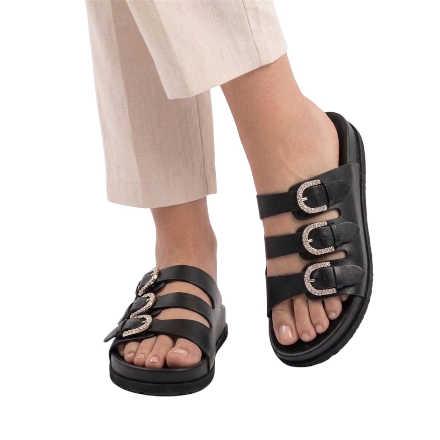 3 Buckle Sandals
