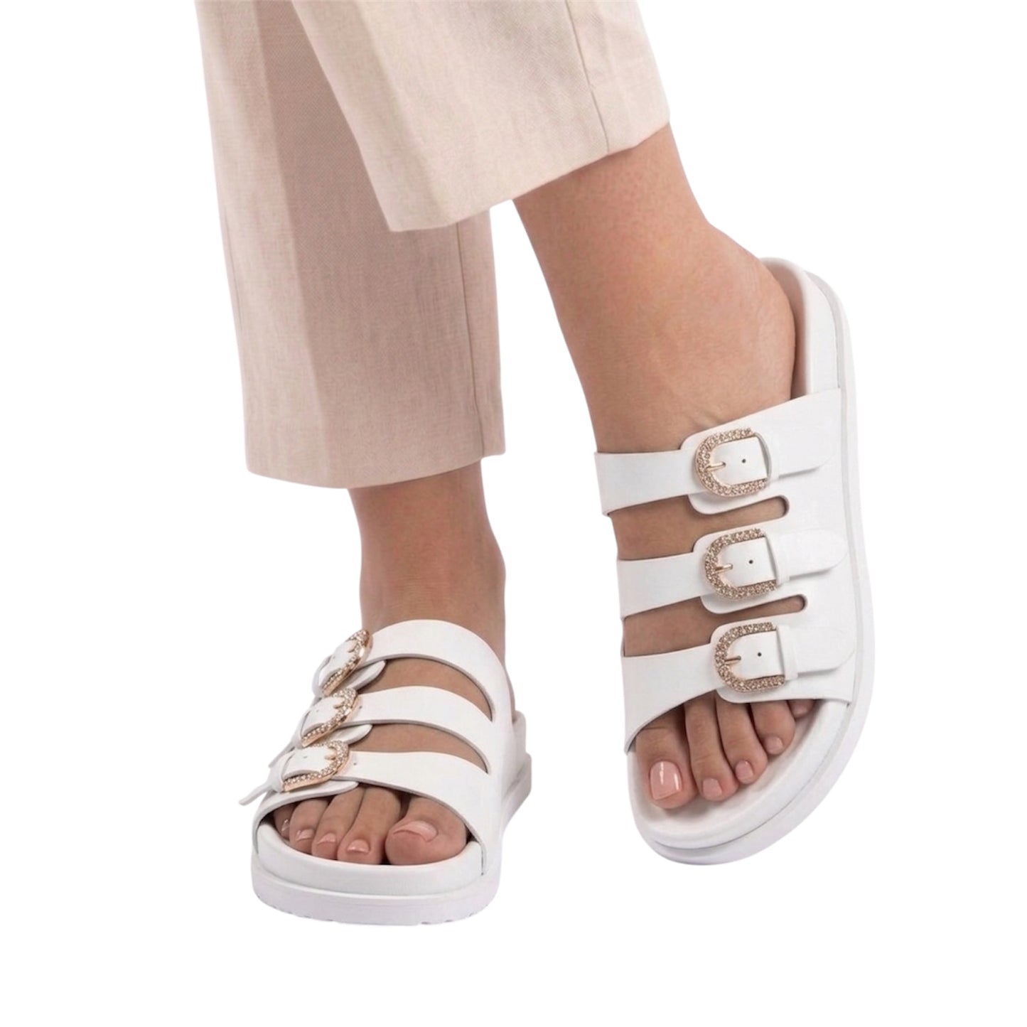 3 Buckle Sandals